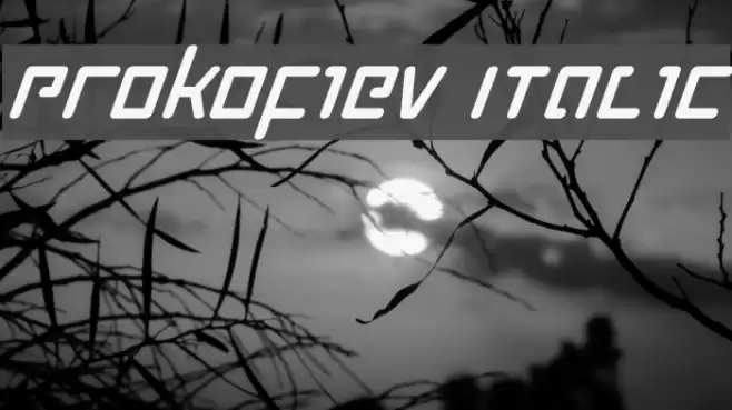 Prokofiev Italic Шрифта examples