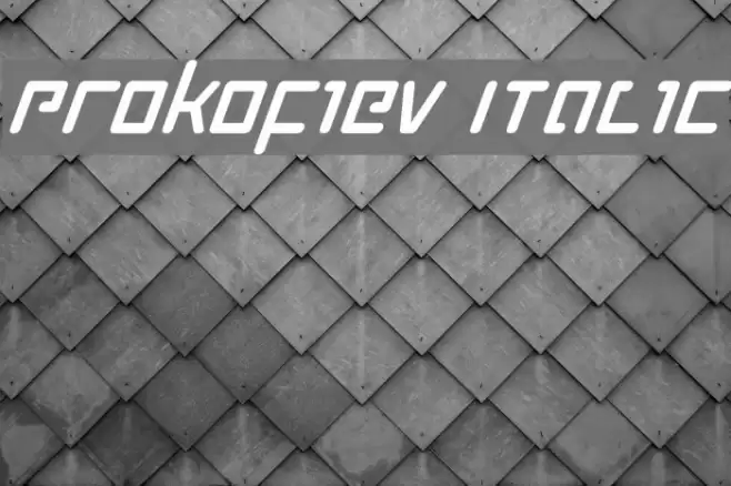 Prokofiev Italic Шрифта examples