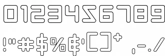 Prokofiev Outline Font OTHER CHARS