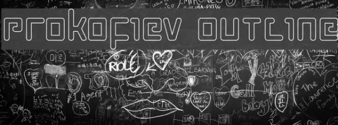 Prokofiev Outline Font examples