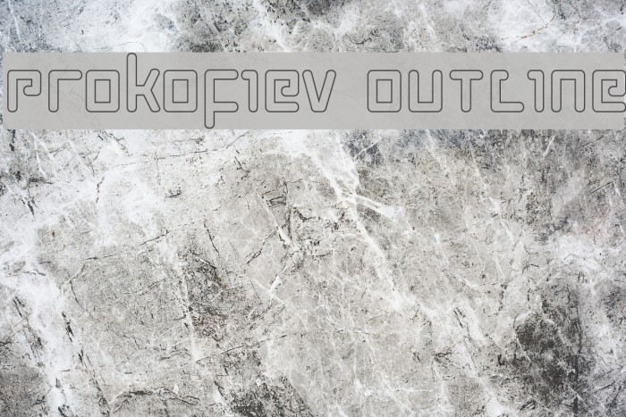 Prokofiev Outline Font examples