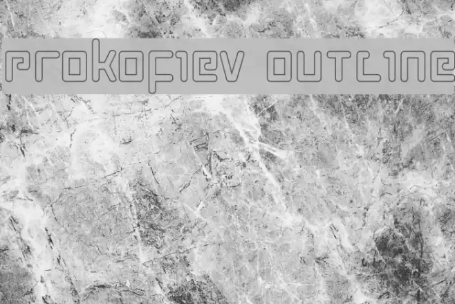 Prokofiev Outline Font examples