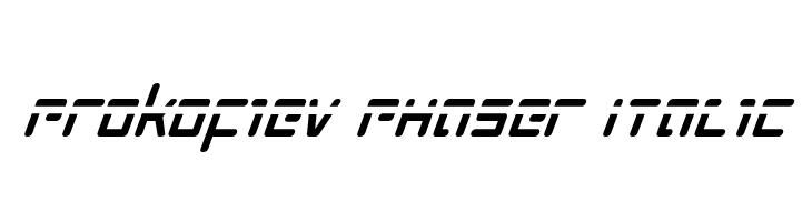 Prokofiev Phaser Italic  Frei Schriftart Herunterladen