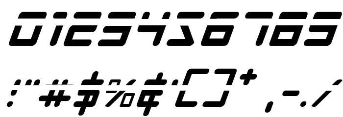 Prokofiev Phaser Italic Шрифта ДРУГИЕ символов