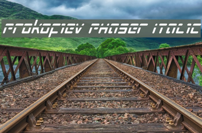 Prokofiev Phaser Italic Шрифта examples