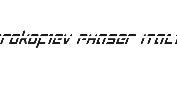 Prokofiev Phaser Italic Logo