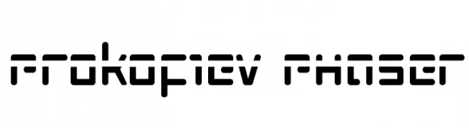 Prokofiev Phaser  font caratteri gratis