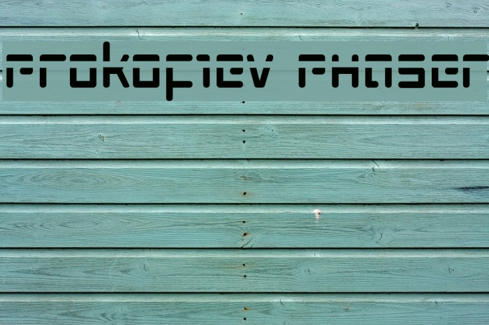 Prokofiev Phaser Font examples