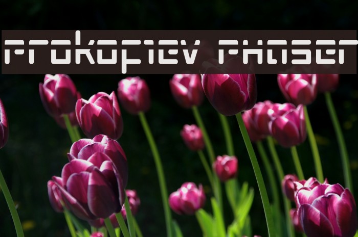 Prokofiev Phaser Font examples