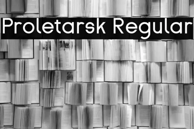 Proletarsk Regular Font examples