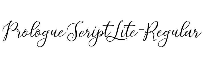 PrologueScriptLite-Regular Font