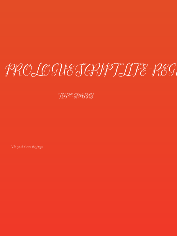 PrologueScriptLite-Regular Poster