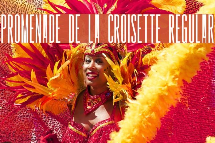 Promenade de la Croisette Regular Font examples