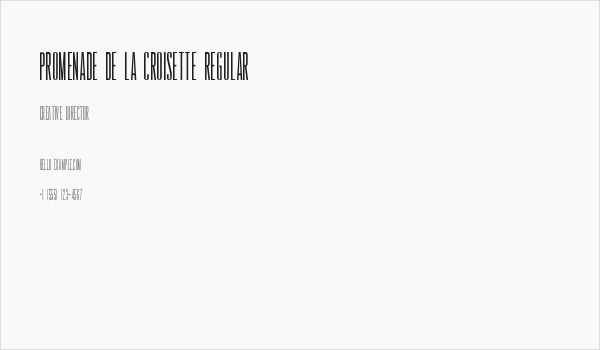 Promenade de la Croisette Regular Business Card