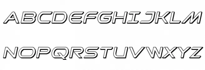Promethean 3D Italic 字体 大写