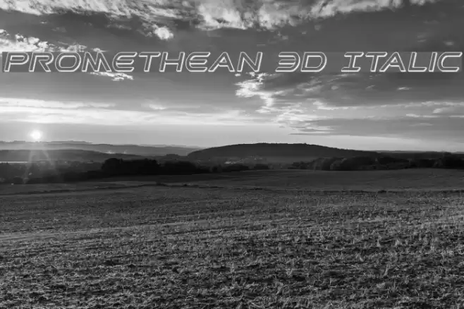Promethean 3D Italic Font examples