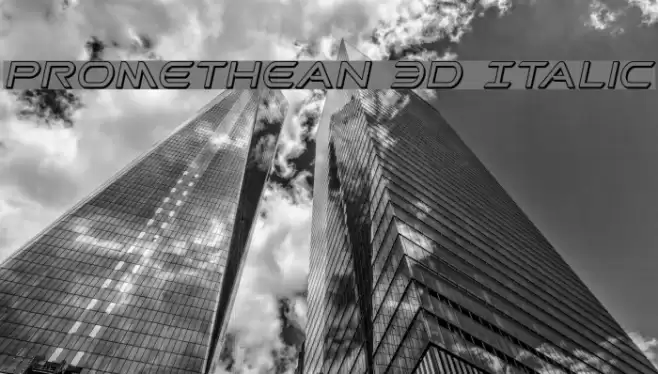 Promethean 3D Italic Font examples