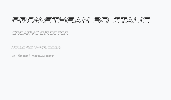 Promethean 3D Italic Business Card