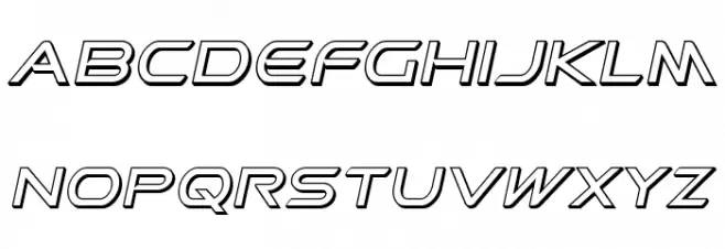 Promethean 3D Italic Font LOWERCASE