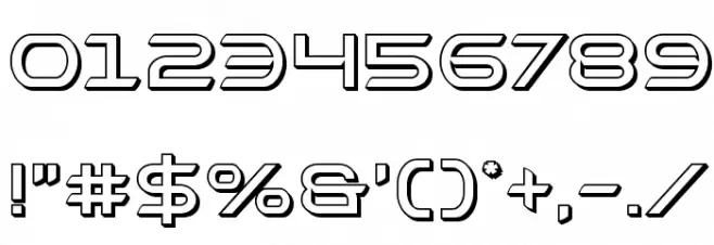 Promethean 3D Font OTHER CHARS