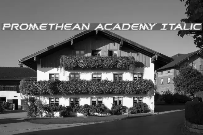 Promethean Academy Italic Font examples