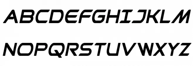 Promethean Bold Condensed Italic Schriftart Groß