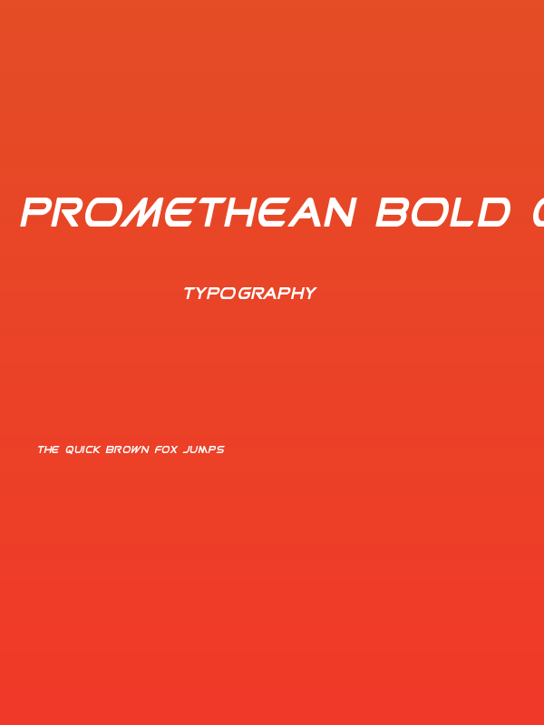 Promethean Bold Condensed Italic Poster