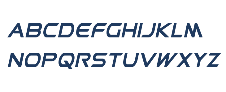 Promethean Bold Condensed Italic Lowercase