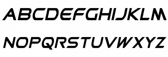 Promethean Bold Condensed Italic फ़ॉन्ट लोअरकेस