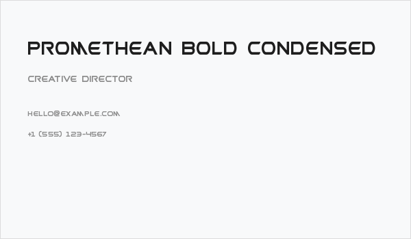 Promethean Bold Condensed Business Card