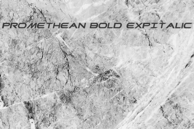 Promethean Bold ExpItalic フォント examples