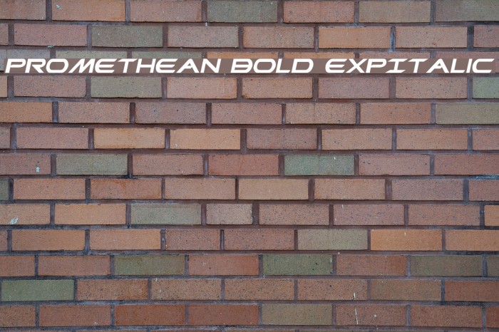 Promethean Bold ExpItalic Font examples