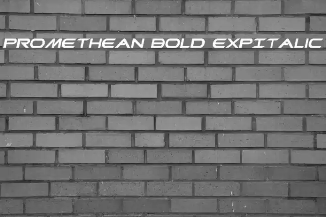 Promethean Bold ExpItalic フォント examples