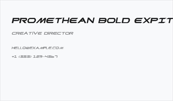 Promethean Bold ExpItalic Business Card