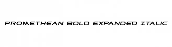 Promethean Bold Expanded Italic  font caratteri gratis