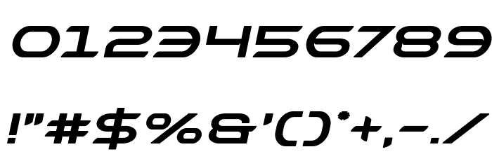 Promethean Bold Expanded Italic Font OTHER CHARS