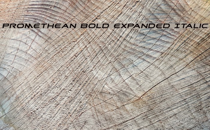 Promethean Bold Expanded Italic Font examples