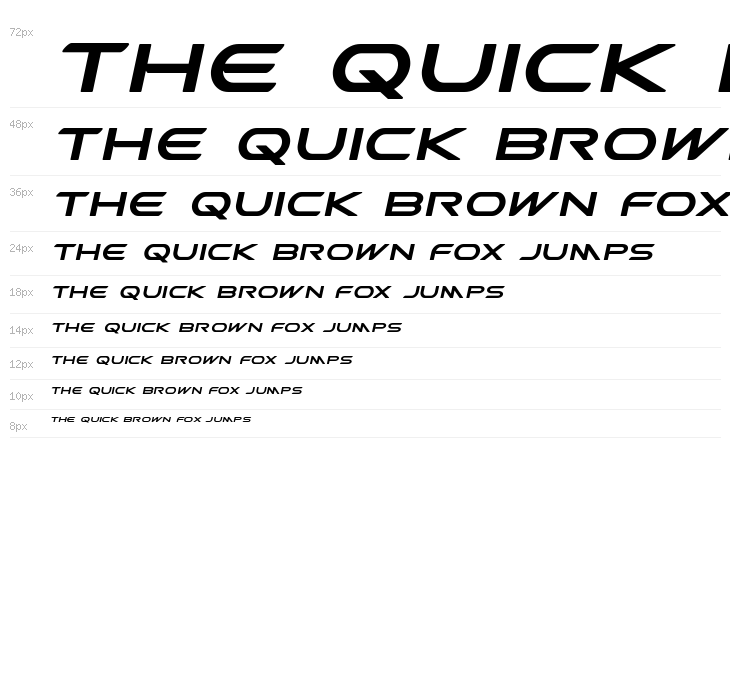 Promethean Bold Expanded Italic Waterfall