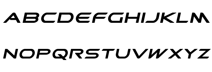 Promethean Bold Expanded Italic Font LOWERCASE