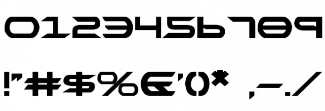 Promethean Bold Expanded Font OTHER CHARS