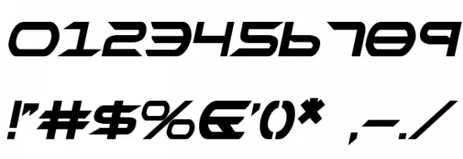 Promethean Bold Italic Font OTHER CHARS