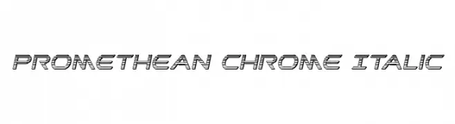 Promethean Chrome Italic  Descarca Fonturi Gratis