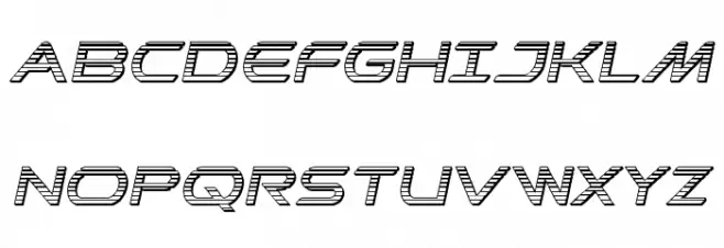 Promethean Chrome Italic Fonte MAIÚSCULAS