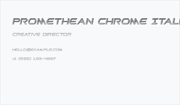 Promethean Chrome Italic Business Card