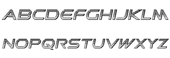Promethean Chrome Italic Font LOWERCASE