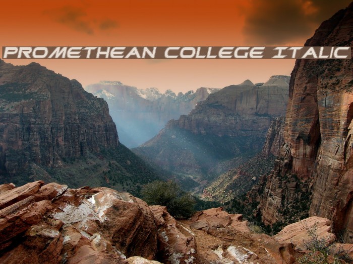 Promethean College Italic Font examples