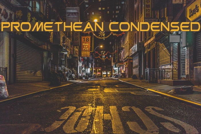 Promethean Condensed Font examples