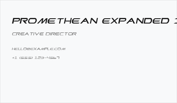 Promethean Expanded Italic Business Card