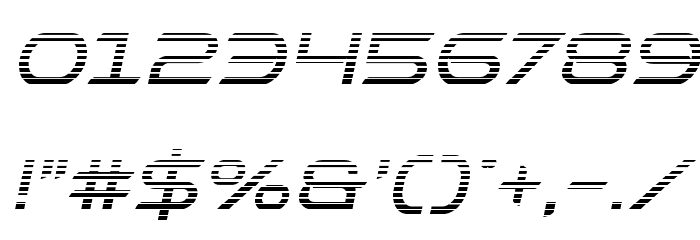 Promethean Gradient Italic Font OTHER CHARS