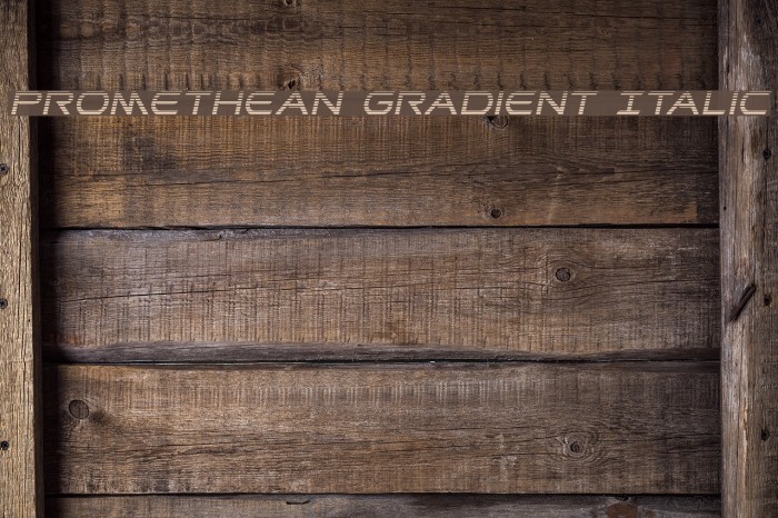 Promethean Gradient Italic Font examples